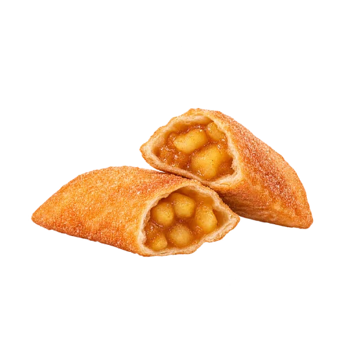 Cinnamon apple pie - crispy fried pastry filled with warm spiced apple chunks