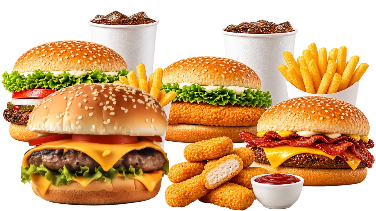 Burger King value meals and combo deals with burgers, fries, nuggets and drinks