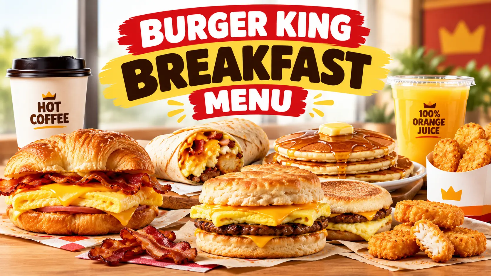 Burger King breakfast menu with prices Croissan'wich meal with hash browns and coffee